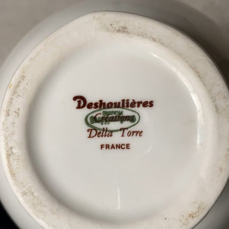 Philippe Deshoulieres フィリップ デズリエ社製 ヴィンテージカフェオレボウル 旧ロゴ 1930-40年代 フランス製 完品範疇