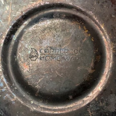 ヴィンテージ純銅ケトル copper100 コッパー100  銅やかん 木製無垢持ち手と摘み 褐色銅素地 中古良品
