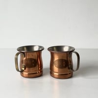 COPPER100 HOMEWARE コッパー100ホームウェア 新光金属  純銅マグカップ2個セット 340ml  S-588  ビアマグ 銅マグ コップ  中古品