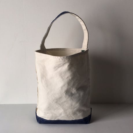 TEMBEA Baguette Tote　テンベア バゲットトート バッグ  ナチュラル/ネイビー   鞄 カバン キャンバス ショルダー方持ちハンドル Used  中古品