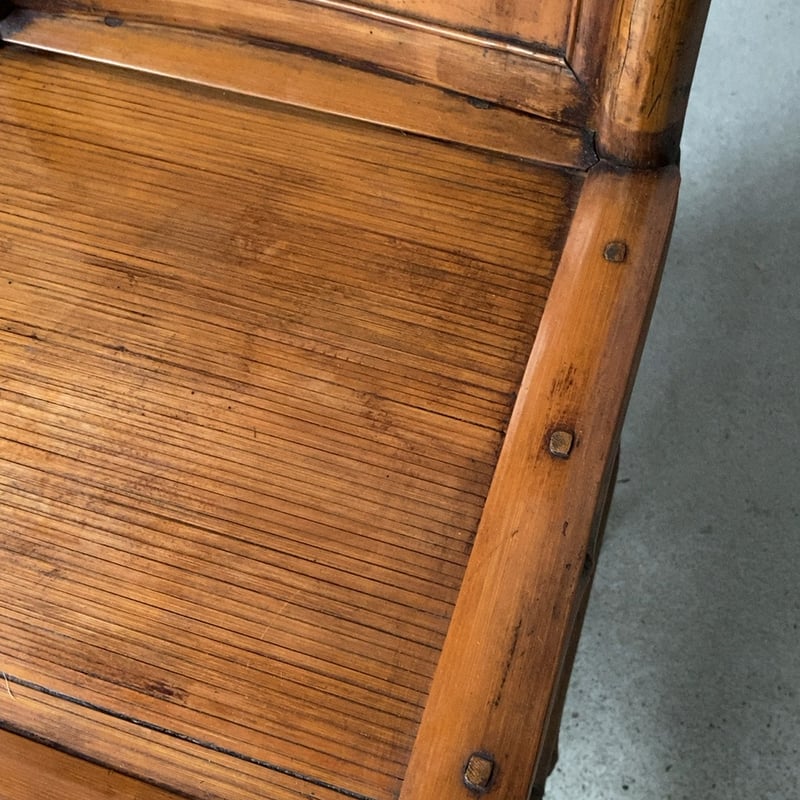 古い竹素材の小さな椅子 アンティークチャイルドハイバックチェア