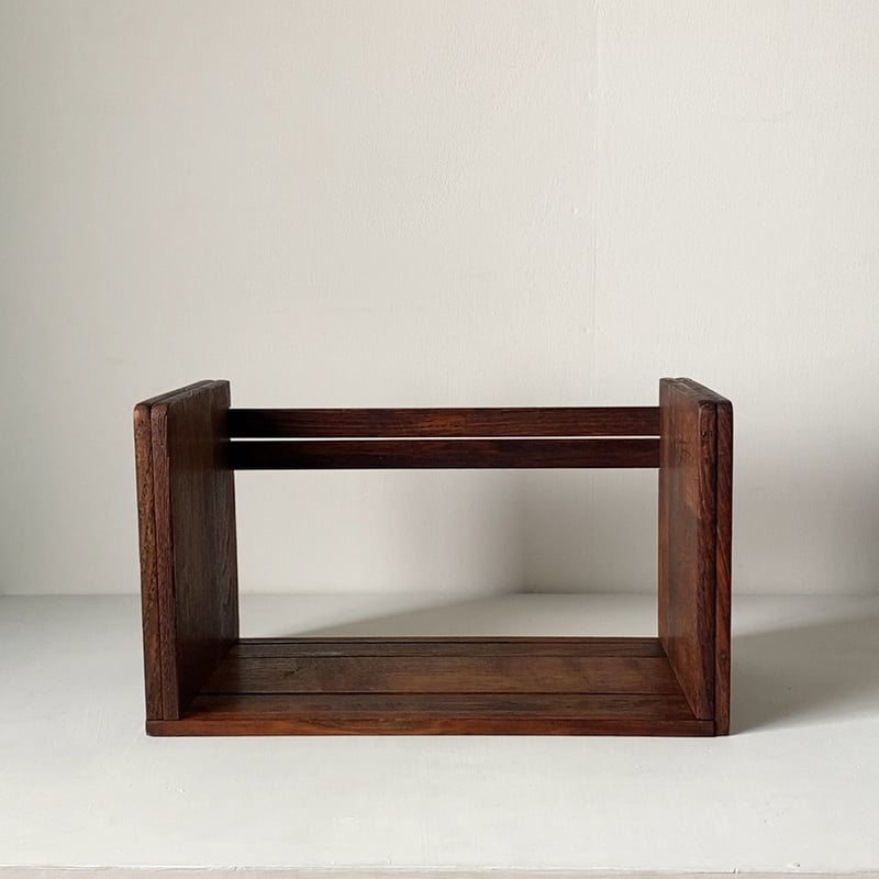 ヴィンテージブックスタンド 木製伸縮本立て 3号証紙 静岡市考案保障