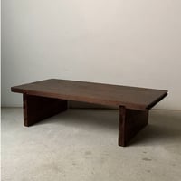 古い継ぎテーブル 幅約85cm 濃茶トロトロの文机 分厚くゴツい無垢材  ヴィンテージローテーブル 雰囲気良好 美品