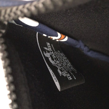 HERMES エルメス ネオバン PM フラットポーチ ネイビー/ブラック金具 ロゴ入りコスメポーチ 化粧ポーチ 小物入れ インバッグ 中古美品