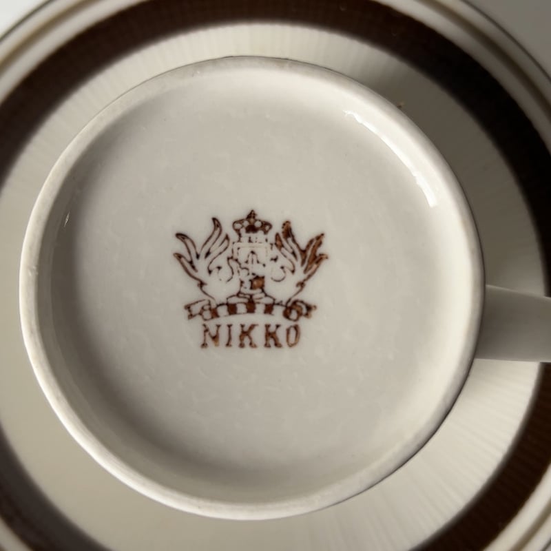 NIKKO ニッコー オールドカップ&ソーサー箱入6客セット ダークブラウン