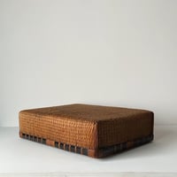 縁有り小型柳行李  平箱 幅約45cm 道具箱 ヤケ感良好 古い工芸品 古民藝 古道具