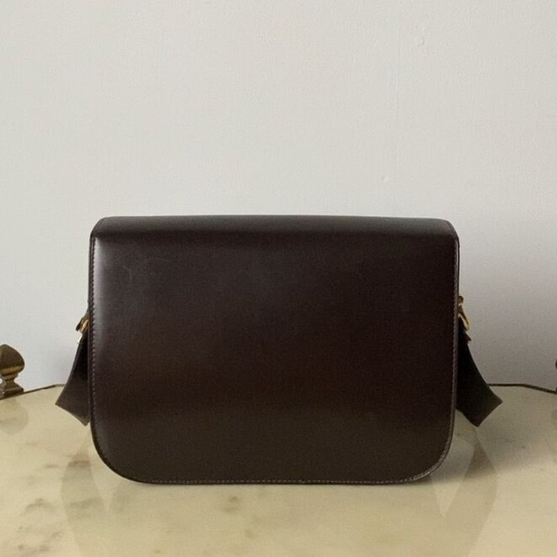 CELINE オールドセリーヌ 馬車金具 ダークブラウン ゴールド金具 CELINE オールドセリーヌ 馬車金具 ダークブラウン ゴールド金具