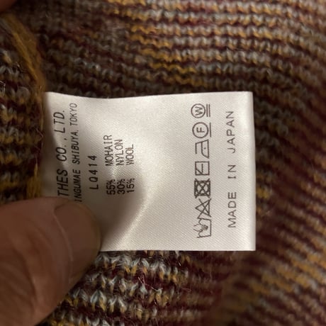 NEEDLES ニードルズ モヘアカーディガン ダイヤ柄 アーガイル マスタード/ボルドー/サックス　size XS メンズ  NEPENTHES ネペンテス 中古美品