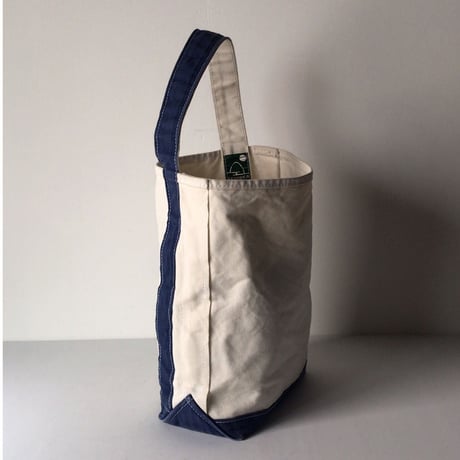 TEMBEA Baguette Tote　テンベア バゲットトート バッグ  ナチュラル/ネイビー   鞄 カバン キャンバス ショルダー方持ちハンドル Used  中古品