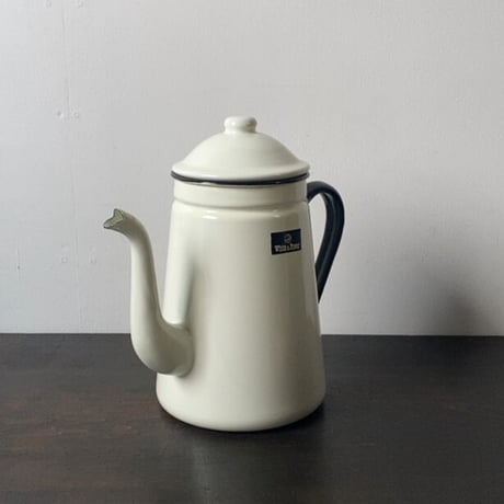 Giraff White&Power ジラフ ホワイト&パワー  ホーローポット 2.7L/16cm 箱有りデッドストック 業務用コーヒーポット キリン印ケトル 未使用品