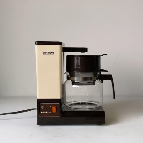 PHILIPS  フィリップス  コーヒーメーカー  cafenova カフェノバ  80s 90s ヴィンテージ 家電  ブラウン/オフホワイト　中古品
