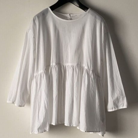 maison de soil メゾンドソイル コットン チュニック ドロップショルダー ホワイト size 1