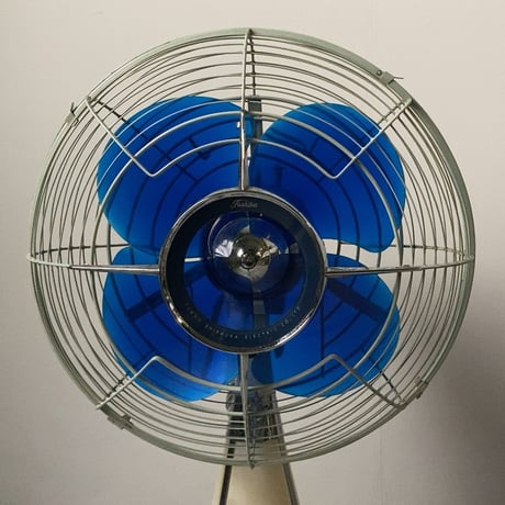 Toshiba 東芝  東京芝浦電気  ヴィンテージ扇風機 ランプ付き 一体型ライト 近未来デザイン 1960s タワー型ランプ レトロ家電 希少 幻の逸品 稼働品 良品　B(ライトブルー)