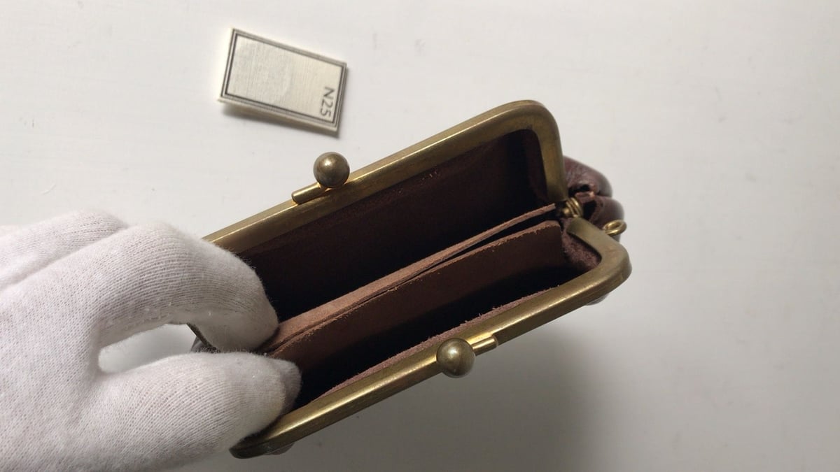 N25 エヌニジュウゴ レザー ガマ口 ウォレット お財布 サイズ(中) ダー