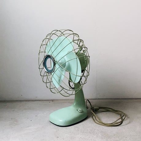 Mitsubishi Electric Mfg.Co.japan 三菱扇風機 AC ELECTRIC FAN 1950〜60年代のオールド三菱 ヴィンテージ家電 ミントグリーン 2段階調 完品範疇