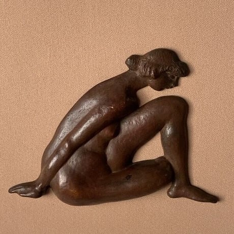 高田博厚 たかた ひろあつ 作  裸婦ブロンズ像レリーフ  額装 銅製  彫刻家 作品  ヴィンテージアート 1970年代　コンディション良好