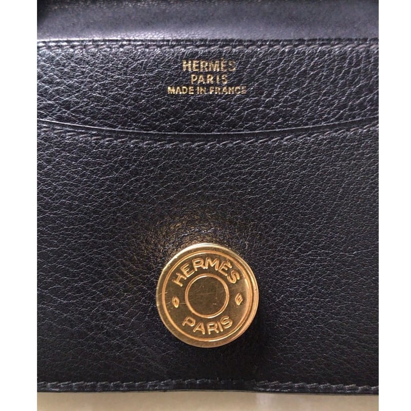 HERMES エルメス ドゴンコンパクト コインケース トゴ ブラック HERMES エルメス ドゴンコンパクト コインケース トゴ ブラック