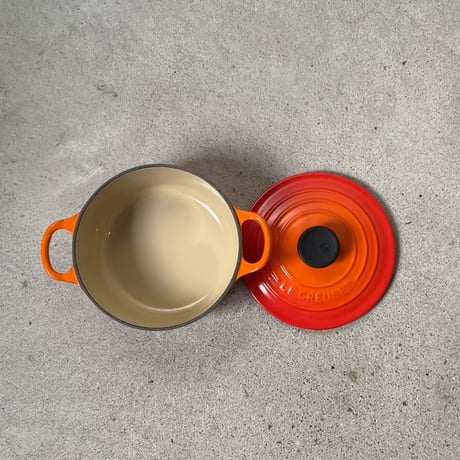 LE CREUSET ル・クルーゼ　ココットロンド 16cm  旧箱デッドストック オレンジグラデーション　made in france