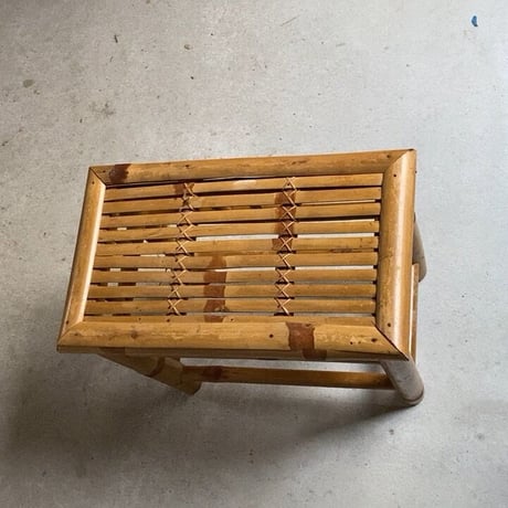 竹台  竹の花台. 置物台 茶道具  作業椅子 スツール  工芸品 民芸品 竹工芸 手仕事  安定感あり  ガタつき無し  完品