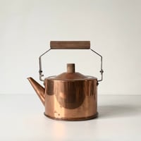 GLINTCOPPER グリントカッパー ヴィンテージ純銅ケトル 2.0L 木製無垢ハンドル+摘み  銅やかん  シミ有凹み無し 中古品