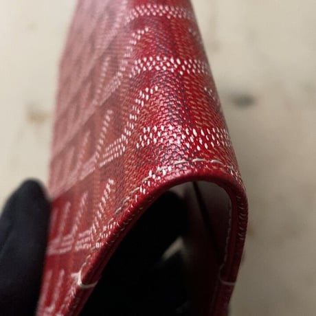 GOYARD ゴヤール  手帳カバー ルージュ 赤 ボルドー CAMBONPMLTY02   15 ×9.5cm 中古美品