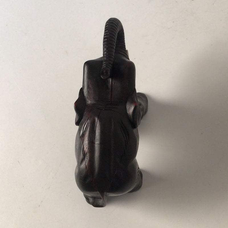 木彫りの象 ヴィンテージウッドドール 動物置物 オブジェ 牙は 木彫りの象 ヴィンテージウッドドール 動物置物 オブジェ 牙は