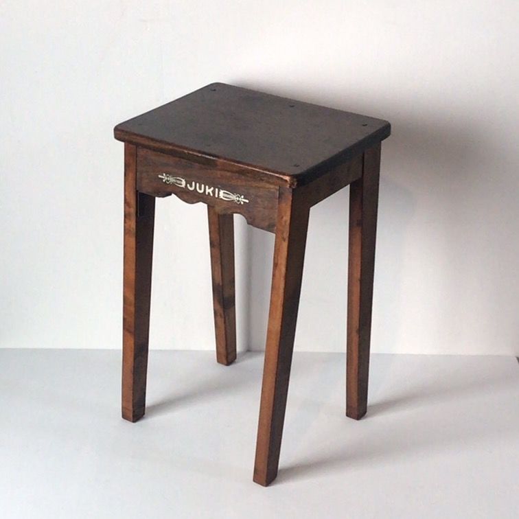 アンティークミシン用スツール　古道具　パリジャンブルー fit=scale-down,w=1200