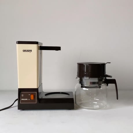 PHILIPS  フィリップス  コーヒーメーカー  cafenova カフェノバ  80s 90s ヴィンテージ 家電  ブラウン/オフホワイト　中古品