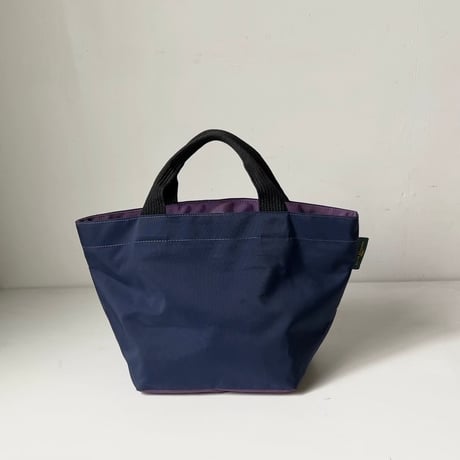Herve Chapelier エルベシャプリエ 1027N (ナイロン舟型トートM) ネイビー/パープル  made in france 中古品