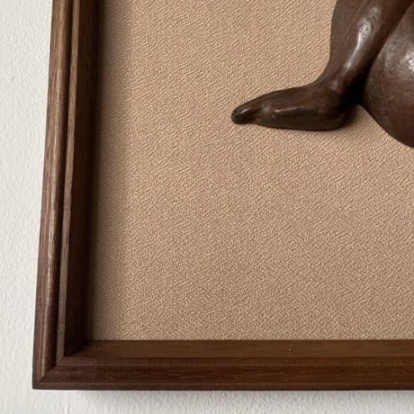 高田博厚 たかた ひろあつ 作  裸婦ブロンズ像レリーフ  額装 銅製  彫刻家 作品  ヴィンテージアート 1970年代　コンディション良好