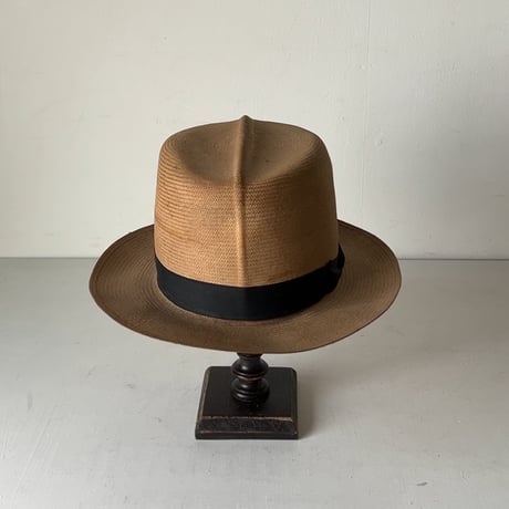 NewyorkHatStors ニューヨークハットストアーズ  USA  ヴィンテージパナマハット レディース 頭周約53cm  ストローハット 麦わら帽子 昭和期