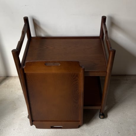 HIDA 飛騨産業 キツツキ マーク  3段キャスターワゴン キッチンワゴン キッチンカート  70s 80s オールドキツツキ ヴィンテージワゴン 日本の木工 made in japan