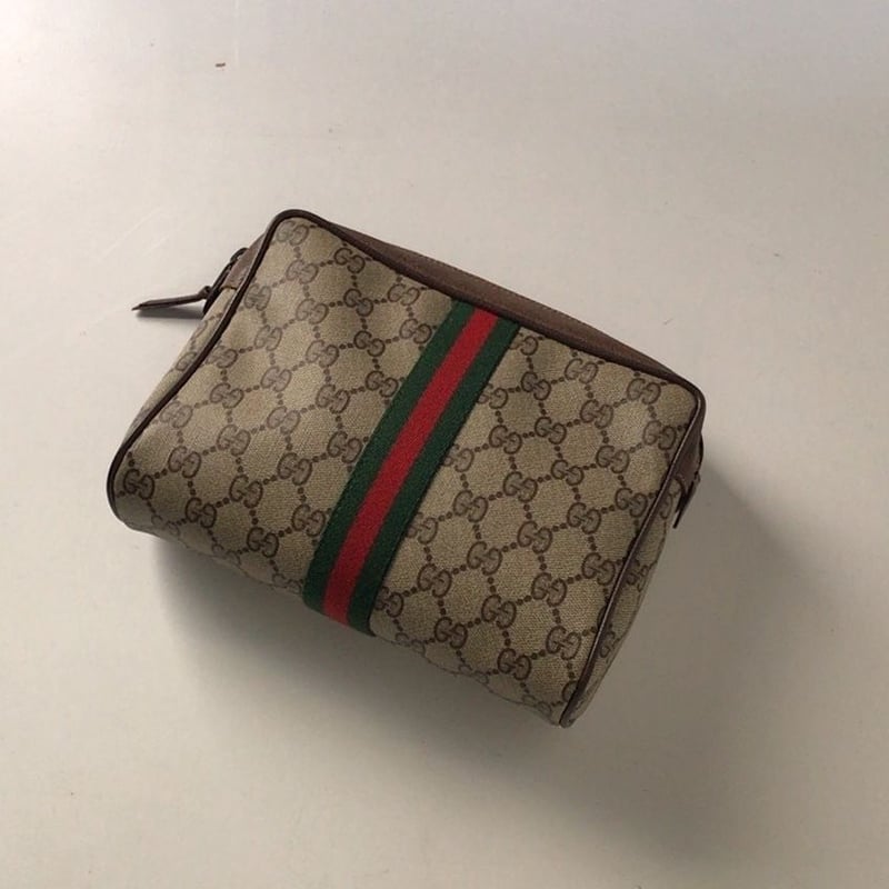 GUCCI グッチ オールドグッチ GGコーティングキャンバス/レザー 化粧