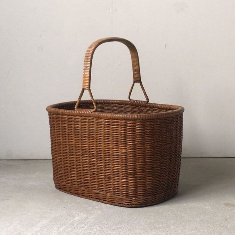 【ヴィンテージ・希少】Vintage 特大サイズ 籐籠 カゴ ヴィンテージ・希少】Vintage 特大サイズ 籐籠 カゴ ヴィンテージ