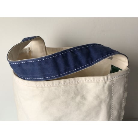 TEMBEA Baguette Tote　テンベア バゲットトート バッグ  ナチュラル/ネイビー   鞄 カバン キャンバス ショルダー方持ちハンドル Used  中古品