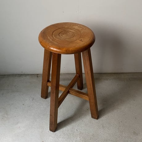 古い木製丸椅子 アンティークスツール 古い木の椅子 ジャパンヴィンテージ 日本製品