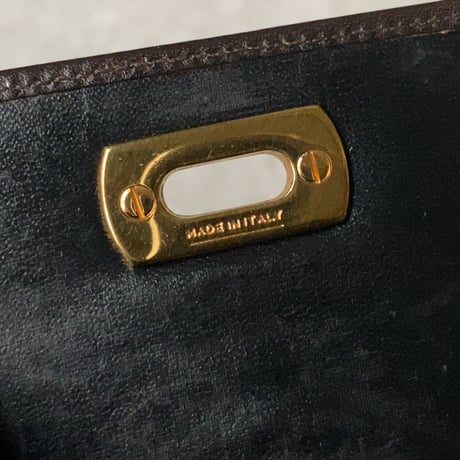 Salvatore Ferragamo サルヴァトーレ フェラガモ  ガンチーニ  レザー コインケース  ダークブラウン/ゴールド金具  中古良品