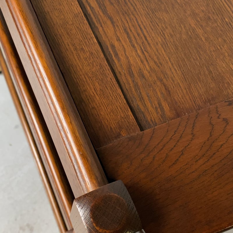 オールド カリモク キャスターワゴン 70s80sヴィンテージ 3段