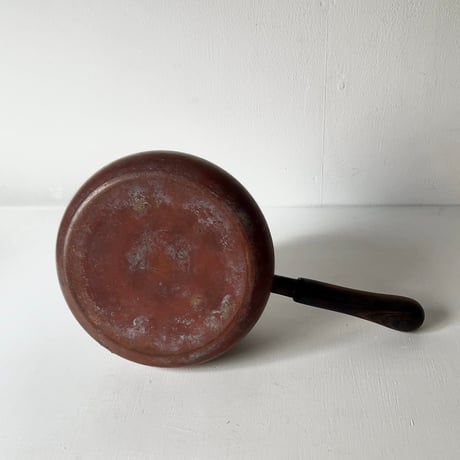 Old COPPER100 HOMEWARE 新光金属 コッパー100 ホームウェア 純銅片手鍋 木製ハンドル 木製摘み 銅鍋 ヴィンテージキッチンツール