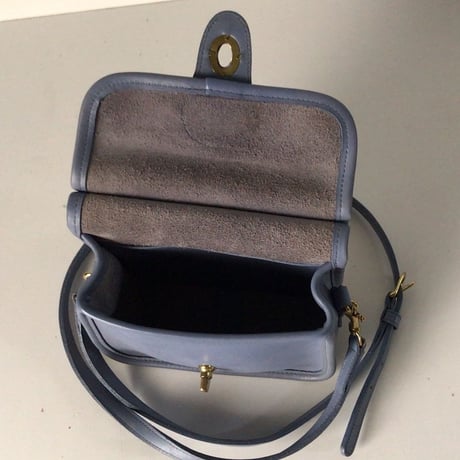 COACH コーチ グローブレザー ミニ ショルダーバッグ  9023  オールドコーチ ヴィンテージ 本革  サックス／ゴールド 美品