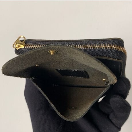 CINQ DESIGN サンクデザイン　小さめの財布 ブラック 小銭入れ レザー 革財布 革 牛革 イタリアンレザー コンパクトウォレット 中古極美品 未使用レベル