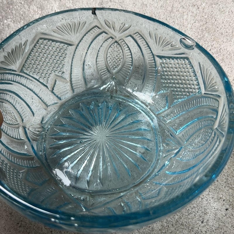 アンティークガラス ブラックバンドエナメルローズ 花柄 ヴィンテージ