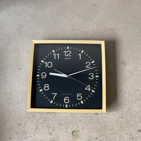 SEIKO セイコー 60s  3針 ネイビー文字盤 SYNCHRONOUS-CLOCK  昭和期 1960年代 オールドセイコー ヴィンテージウォールクロック ジャパンヴィンテージ 実働品