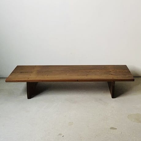 A. 杉一枚板天板 無垢材 木製飾り台 古い調理台 古材木工品 旧家蔵出し品 蟻形包みほぞ継脚