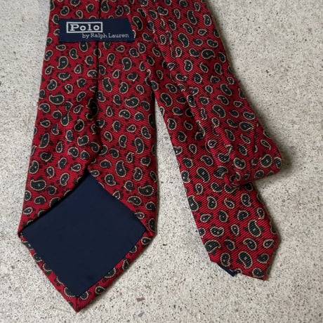 POLO RALPH LAUREN ポロラルフローレン ペイズリー柄ネクタイとドッグ刺繍靴下のセット  中古美品&未使用品