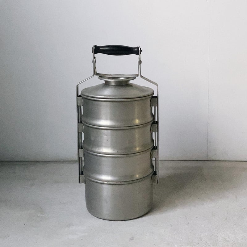 ヴィンテージ アルミ製 4段 容器 鍋 昭和期 入子 4セット 4段重箱