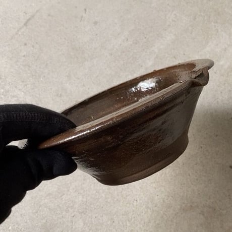 古い 片口すり鉢  幅約17cm 小さめ摺鉢 古民具 古民藝 古手 骨董 ヴィンテージキッチンツール 実用品