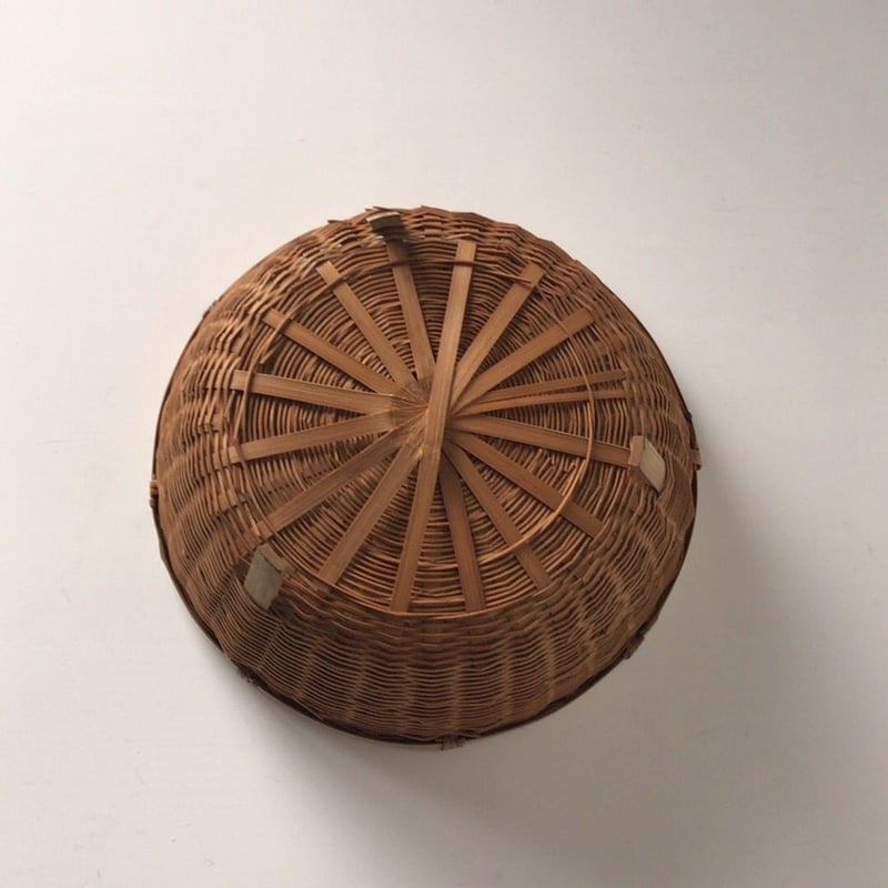 水切り 竹籠 野菜・果物用 1人暮らし食器 足付き洗い物カゴ 天然素材