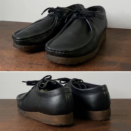 Clarks クラークス   90s オールドクラークス アイルランド製  Wallabees ワラビー ブラック カーフ 付属品有り美品範疇
