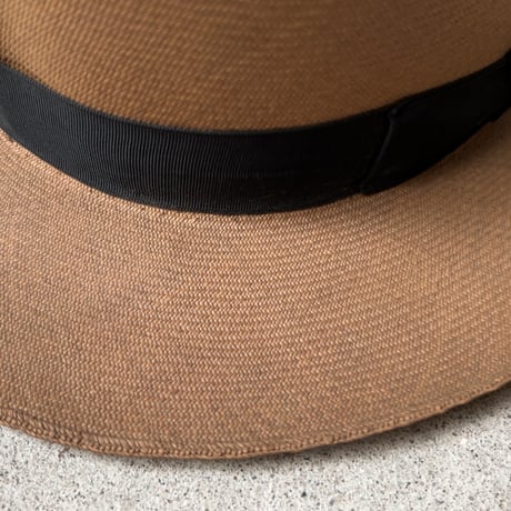 TOKIO HAT  SuperPanama  ヴィンテージ パナマハット ユニセックス 頭周約56.5cm ストローハット 麦わら帽子 編み帽子 カンカン帽